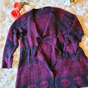 Red and Black Skull Sweater - Torrid